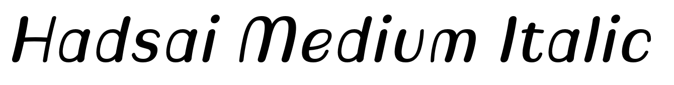 Hadsai Medium Italic